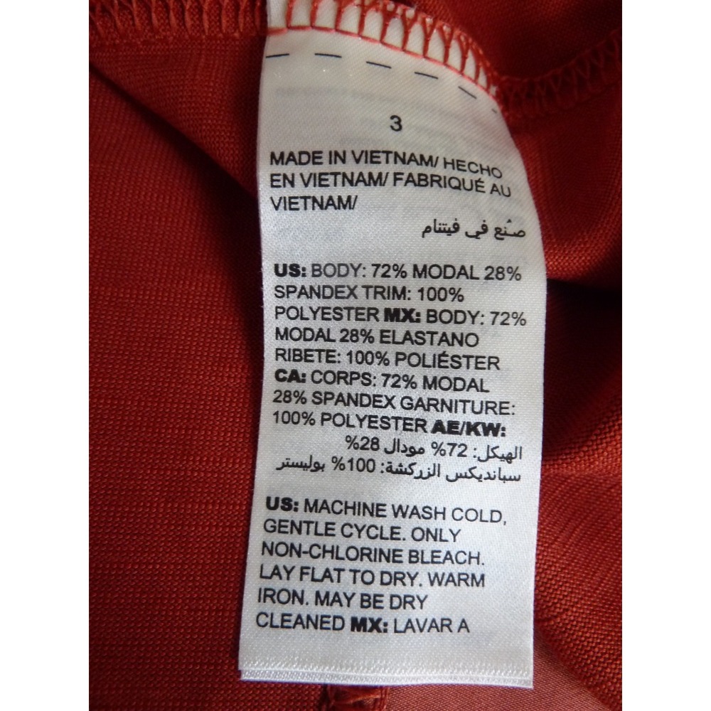 Chico's Zenergy Woven Insets Tunic Top Rich Paprika Sz 3 XL 16/18 NEW - Picture 7 of 7
